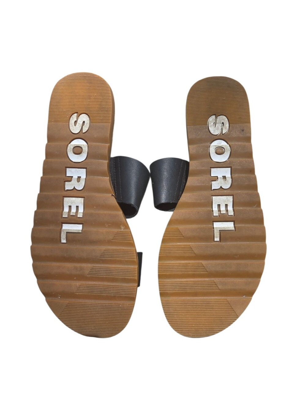 Sorel - Women's Ella II Leather Strappy Flat Slide Sandals - Picture 5 of 6